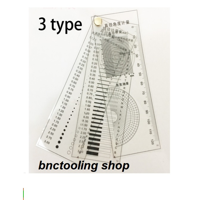 Dot gauge 3 Type / SET Gauge Point เกจฟิล์มใสสำหรับตรวจสอบชิ้นงาน หรือ ตรวจสอบคุณภาพ ชนิดชุด 3ใบ poi