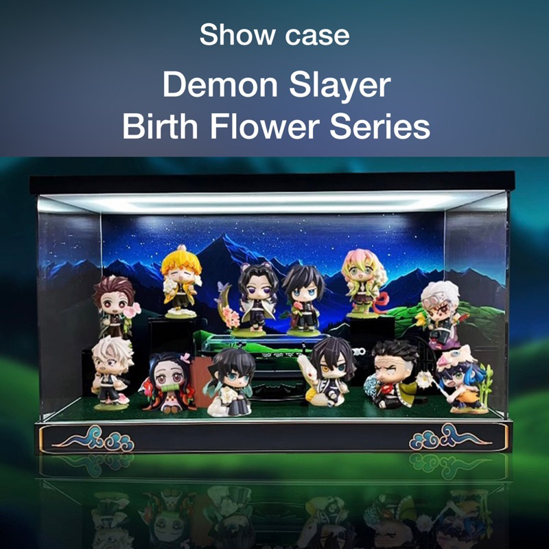 ตู้โชว์ Demon Slayer Birth Flower Series กล่องอคิลิค พร้อมอุปกรณ์ประกอบฉาก