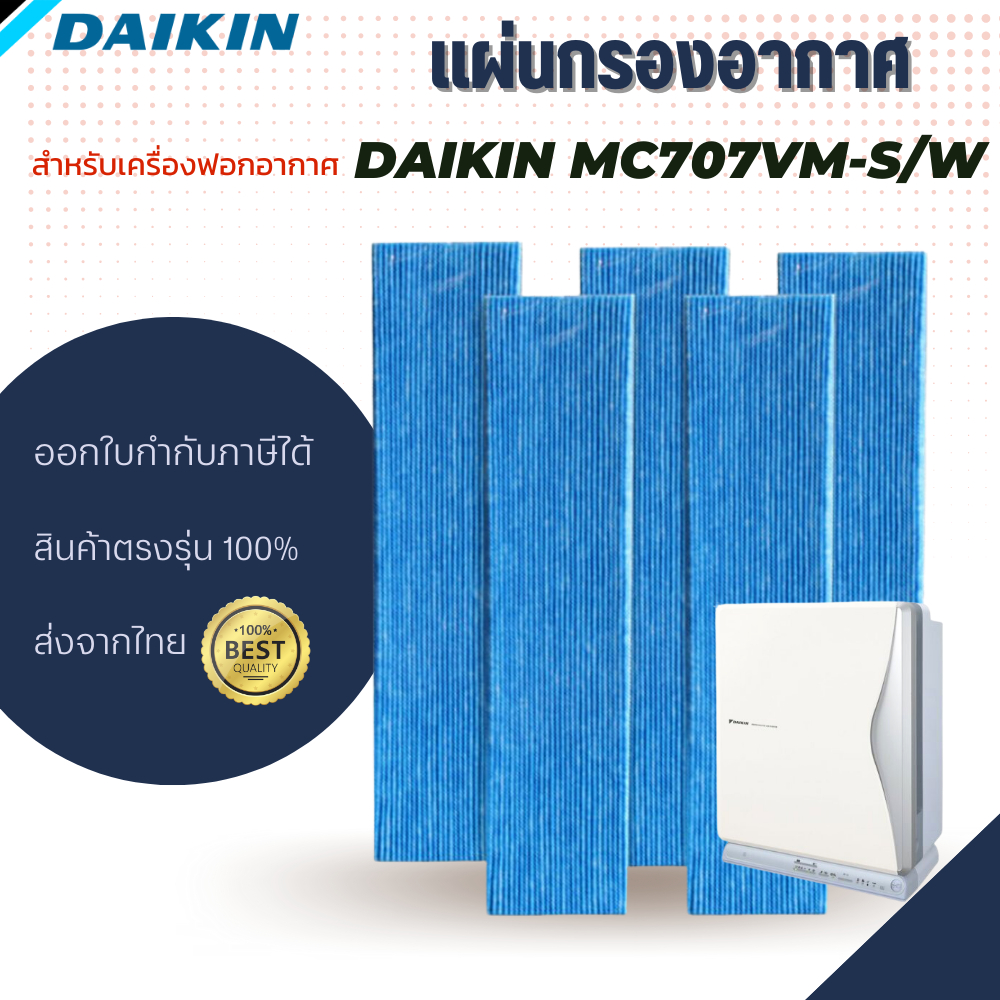 แผ่นกรองอากาศ ​DAIKIN​ MC707VM-S/W​ ไส้กรองอากาศ daikin KAC972a4E สำหรับ MC707 Series