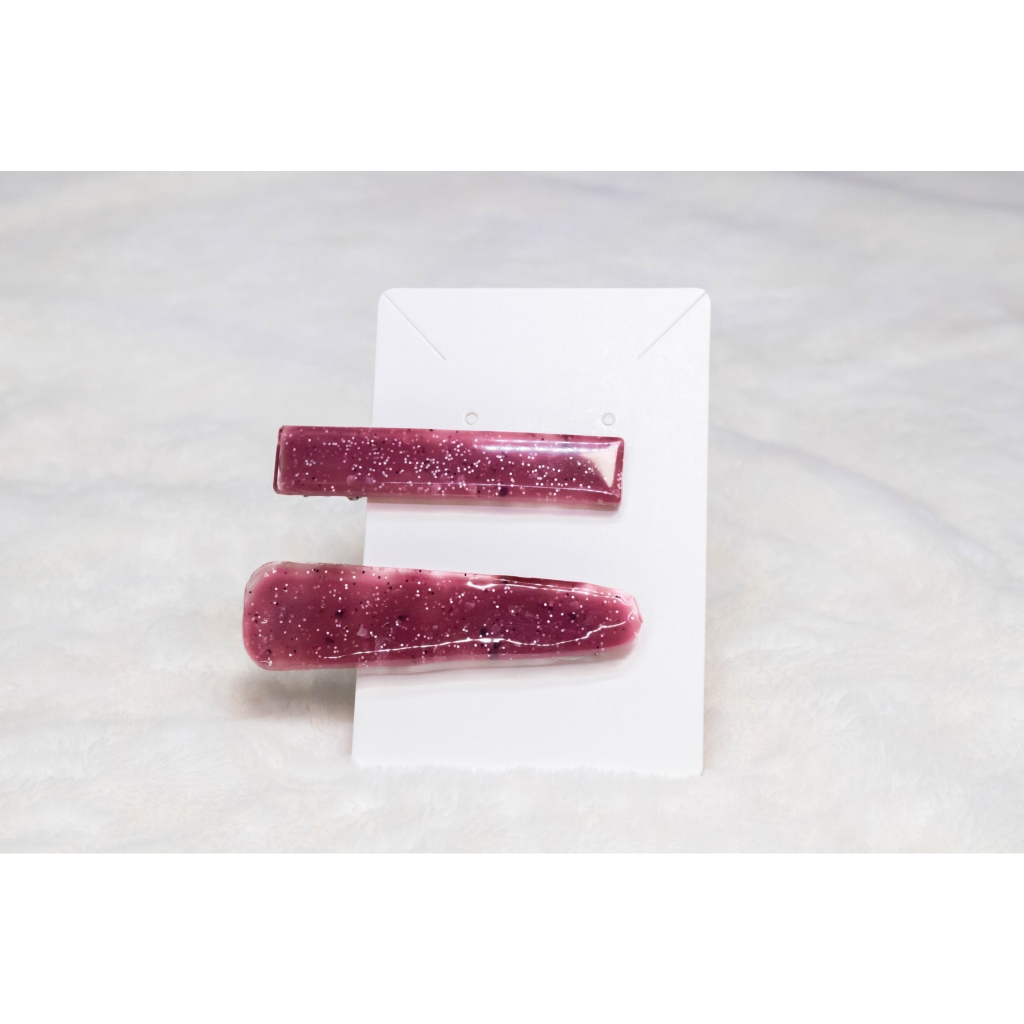 กิ๊บติดผมเรซิ่น (handmade Rasin) สีแดง