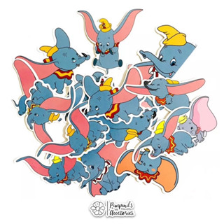 ʕ •ᴥ•ʔ ✿ พร้อมส่ง : สติ๊กเกอร์กันน้ำเซ็ทช้างน้อยดัมโบ้ ดิสนีย์ | Classic Dumbo Disney Waterproof Decoration Sticker Set.