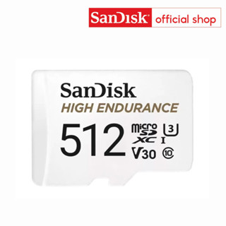 SanDisk High Endurance microSD 512GB (SDSQQNR-512G-GN6IA) สำหรับกล้องวงจรปิด ความเร็วสูงสุดอ่าน 100 MB/s เขียน 40 MB/s