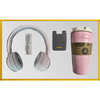 realme  gift bos(wired headset+water cup）