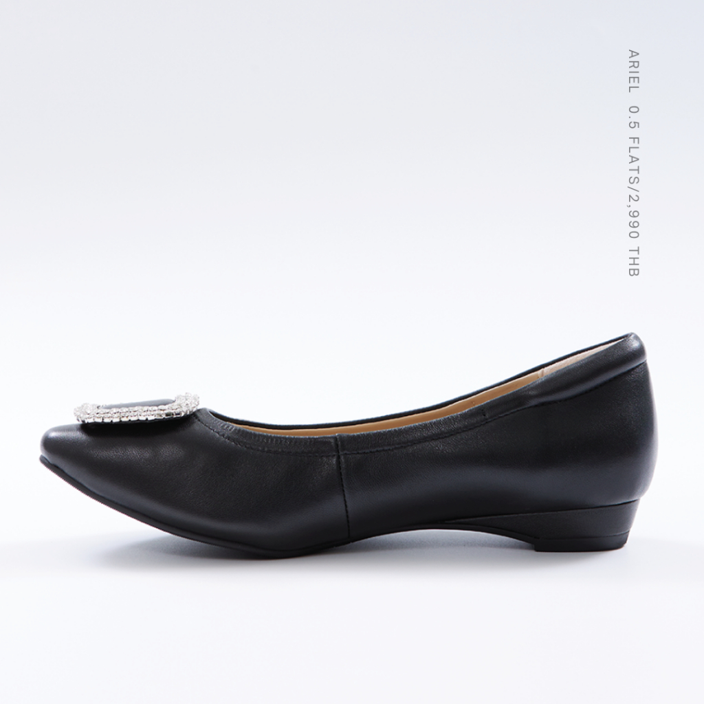 รองเท้าหนังแกะใหม่ล่าสุด รุ่น Ariel Heels 0.5 CM 1383-2 Size 37-42 ราคา ถูกที่สุด ดีลบีเคเค แกลเลอรีภาพที่ 6