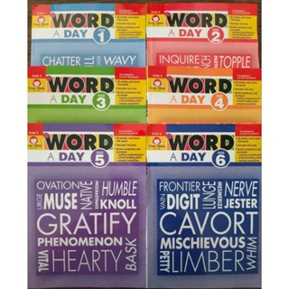 หนังสือแบบฝึกหัดชุด A Word A Day (Evan Moor)  6 เล่ม เรียนรู้คำศัพท์ภาษาอังกฤษ สำหรับเด็ก Grade 1-6