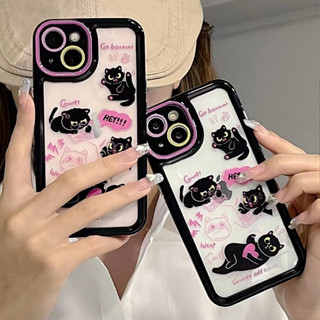 🎁ส่งของขวัญ🎁เคสไอโฟน 11 13 12 Pro Max การ์ตูน แมว เคส for ไอโฟน14 pro max soft case Iphone