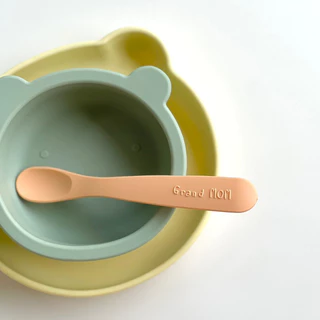 ช้อนซิลิโคน 6m+ foodie's start spoon ช้อนป้อนข้าวเด็ก 🥄 grandmom (แกรนด์มัม)