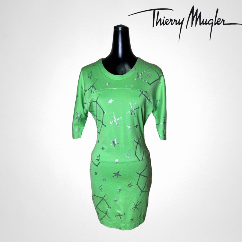 ❤️Thierry Mugler Green Star Dress
