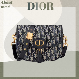 ✨DIOR กระเป๋า BOBBY ขนาดกลาง/งานปักแบบคลาสสิก/หนังทั้งใบ/กระเป๋าสะพายข้างผู้หญิง/กระเป๋าสะพายข้าง