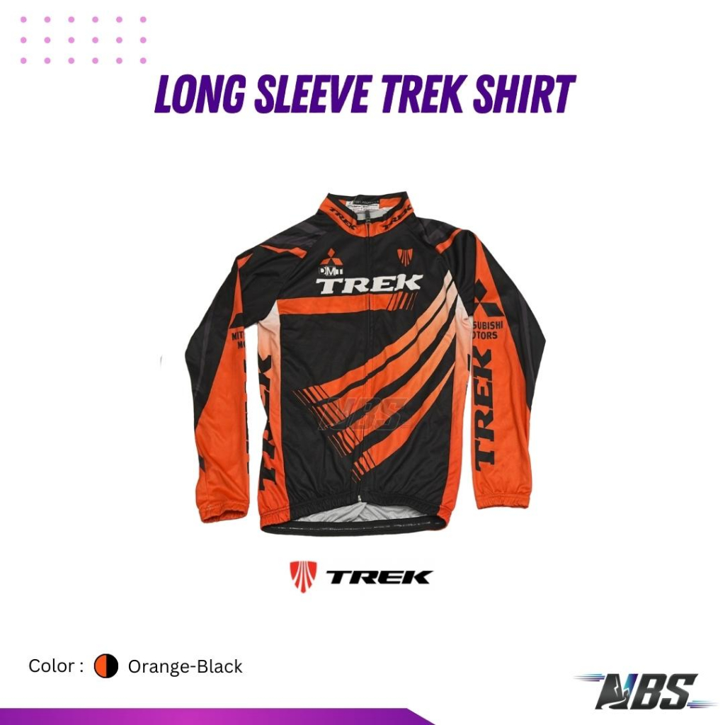 เสื้อปั่นจักรยาน ชุดทีมปั่นจักรยาน Long Sleeve Trek Shirt แขนยาว