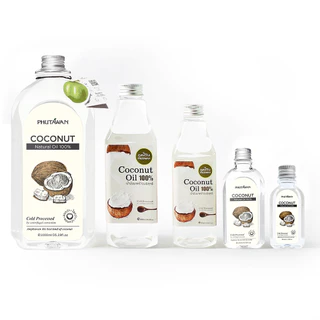 ภูตะวัน น้ำมันมะพร้าว สกัดเย็น Phutawan Virgin Coconut Oil ขนาด 100ml 300ml 500ml 1000ml น้ำมัน มะพร้าว