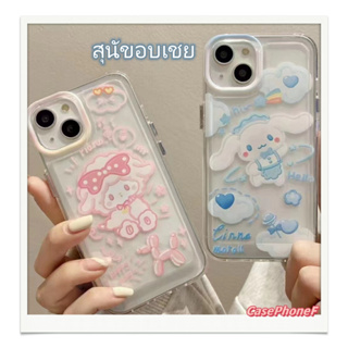 ✨ส่งของขวัญ✨เคส for iPhone 11 14 Pro Max Case for iPhone 12 13 ป้องกันการตก การป้องกัน สาวน่ารักหัวใจ การ์ตูน หวานสวย