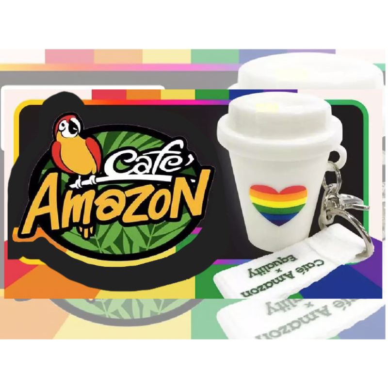 พวงกุญแจ Reusable Cup สีขาว (Cafe Amazon) พวงกุญแจแก้วอเมซอล **ของแท้💯% มือ1 ซีลพลาสติกทุกชิ้น