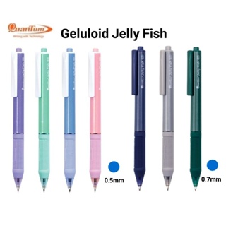 Quantum ปากกาเจลลูลอยด์ เจลลี่ฟิช Geluloid Jelly Fish ขนาด 0.5มม, 0.7มม. หมึกน้ำเงิน ราคาต่อ 1 ด้าม