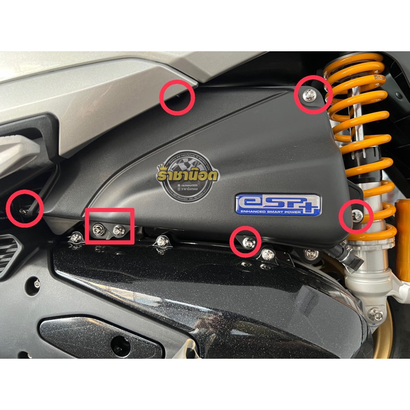 น๊อตยึดหม้อกรอง ชุดน็อตยึดกรอง หม้อกรอง Honda Lead ลีด สแตนเลส หัวดอกไม้,เฟือง,หัวสนาม (1ชุดน๊อต7แหวน2) ราคาถูก Shopee Lazada