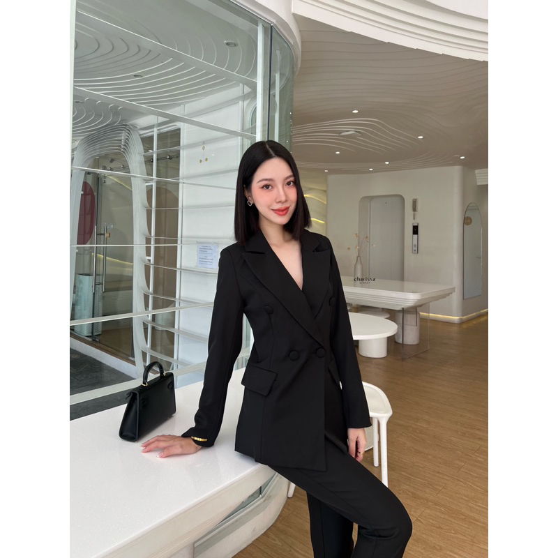 VARINDA เซ็ทสูทผูหญิงออกงาน งานสวย ผ้าดี ทรงเข้ารูป Code C001 ราคา ถูกที่สุด ดีลบีเคเค แกลเลอรีภาพที่ 8