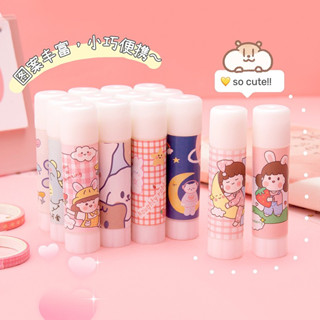 (พร้อมส่งร้านไทย) กาวแบบแท่ง ขนาด 9กรัม กาวPVA แบบพกพา ขนาดเล็ก ลายการ์ตูน Glue Stick