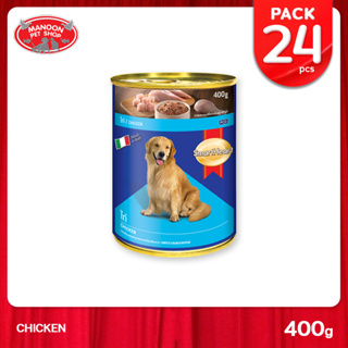 [24 PCS][MANOON] SMARTHEART Dog Food Can Chicken Flavor สมาร์ทฮาร์ท อาหารเปียกสุนัข รสไก่ ชนิดกระป๋อง 400 กรัม