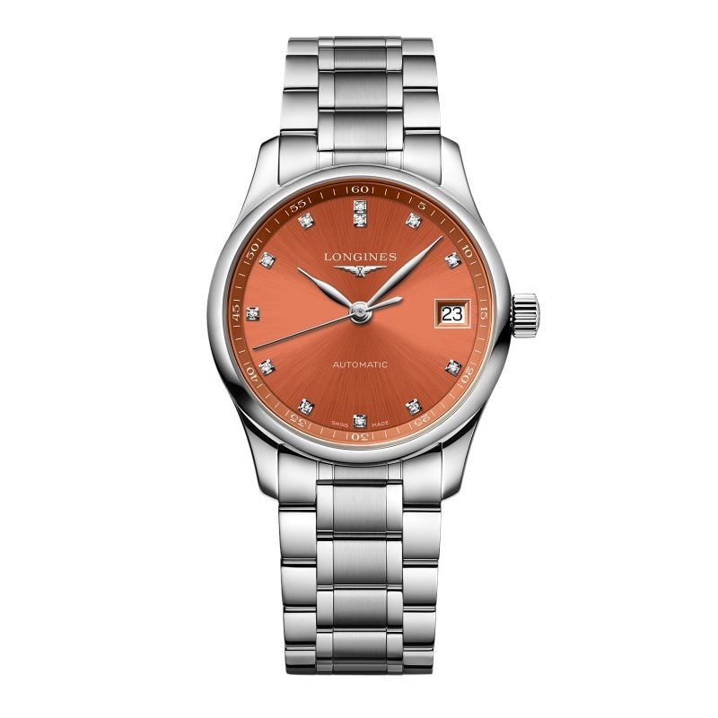 (สินค้าพร้อมส่ง) นาฬิกา​ LONGINES รุ่น​ Master Collection 34mm Orange รหัส​ L23574986 ของแท้ป้าย​ KINGPOWER