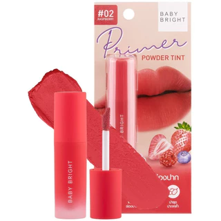 ลิปทินท์เนื้อแป้ง แมทท์นุ่มละมุน Baby bright primer poeder tint แมทละมุน เบลอร่องปาก