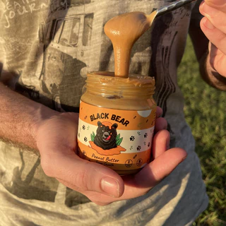 เนยถั่วลิสงคลีน 100% Black Bear Super Smooth 200g คีโต ไม่ใส่น้ำตาล โปรตีนสูง Peanut Butter