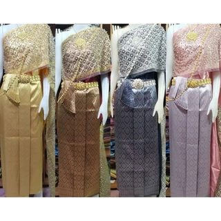 #ชุดไทย​หน้านางชายพัด​ #ชุดแต่งงาน​ #ชุดไทยราคาถูก(ไม่รวมเครื่องประดับ)​