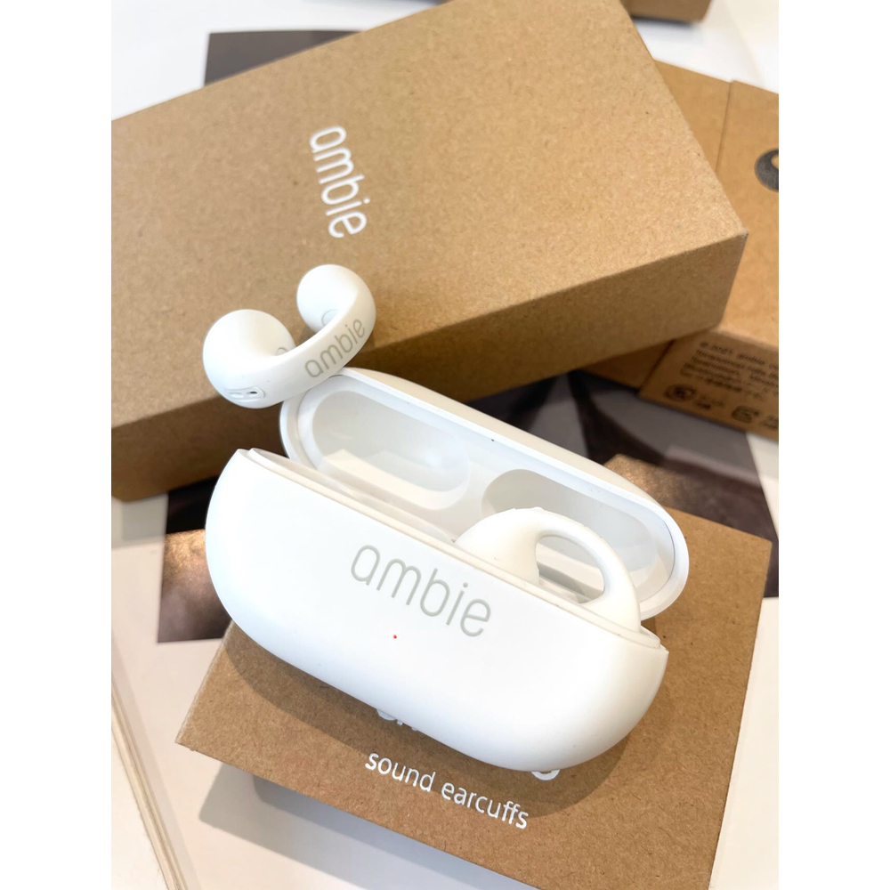 Ambie AM-TW01 เสียง Earcuffs Ear Bone Conduction ต่างหูหูฟังไร้สายบลูทูธ 5.2 สำหรับ Sony เสียงคุณภาพสูง Auricle