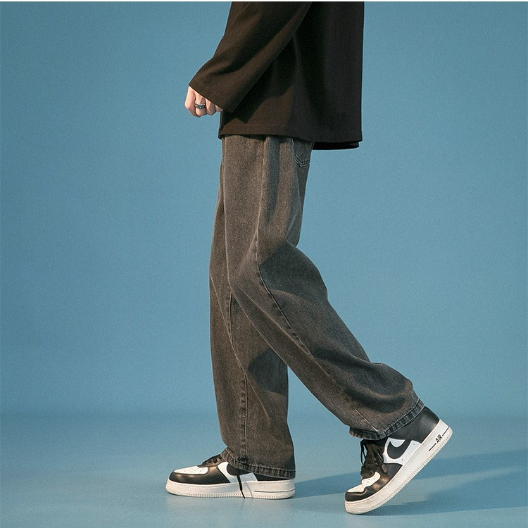 กางเกงยีนส์ ยีนส์กระบอกตรง ยีนส์ฟอก แนวสตรีทแฟชั่น Street fashion รุ่น Classic Black ราคา ถูกที่สุด ดีลบีเคเค แกลเลอรีภาพที่ 3