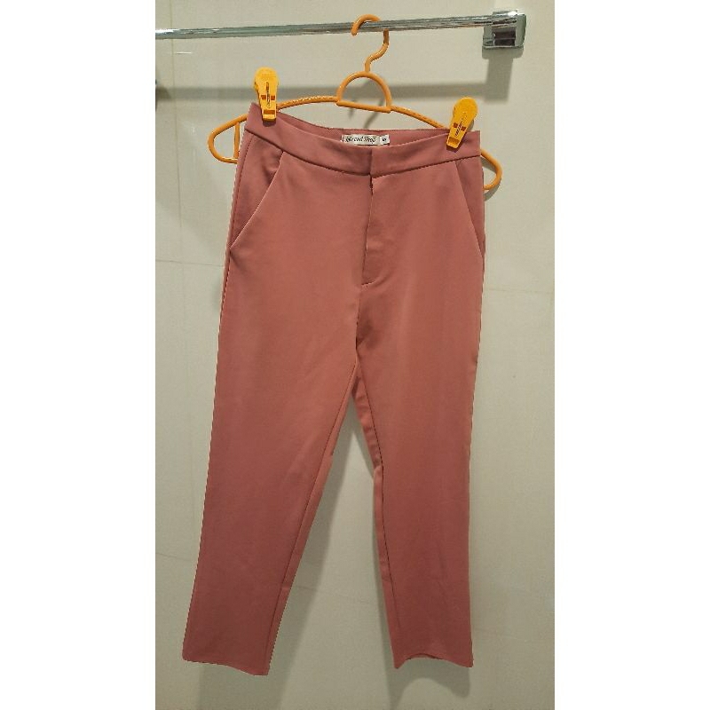 กางเกงทำงานผู้หญิงสีชมพูยี่ห้อ Intrend Shopไซส์ S  มือสอง