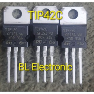 STแท้ TIP42C TIP42 tip42  POWER TRANSISTORS  PNP 100V 6A1ชิ้น