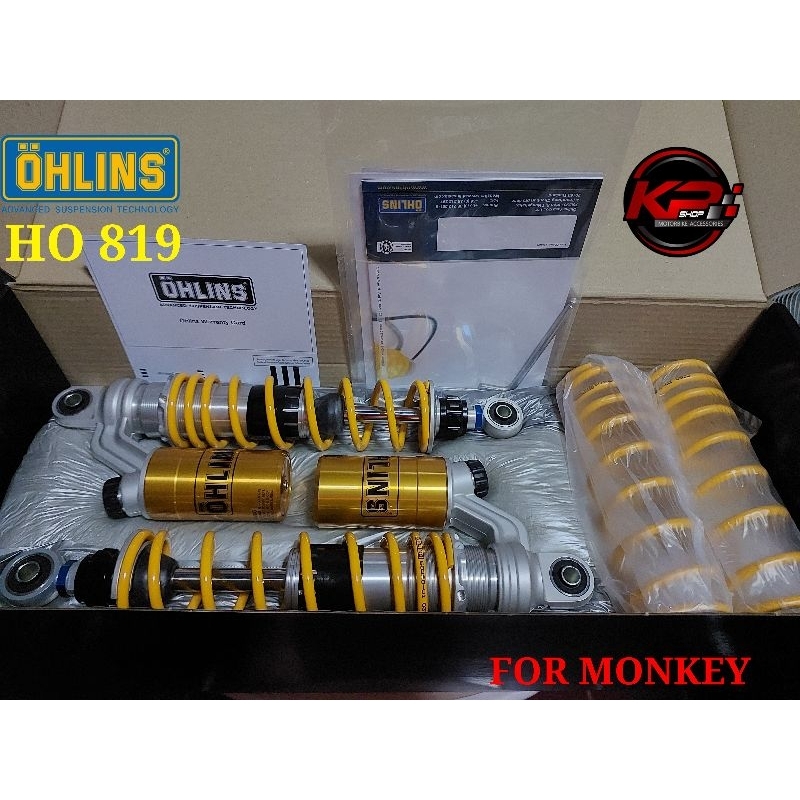 โช๊คอัพหลัง OHLINS HO 819 FOR HONDA MONKEY 2018-2022 (OHLINS รับประกัน 2 ปี)