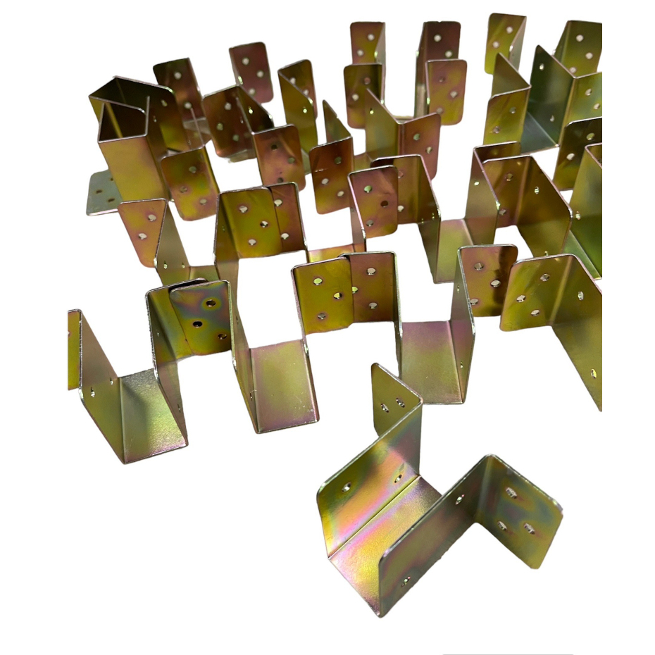 หูรับคานเตียง ขนาด 1x2 นิ้ว ชุบรุ้ง กันสนิม ข้อต่อ ขารับเหล็กกล่อง ฉากรองคานเตียงไม้ คานเตียง ความหน