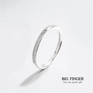 s925 Big finger ring8 แหวนเงินแท้ นิ้วอวบใหญ่ แนะนำรุ่นนี้ ดูเรียบหรู ใส่สบาย เป็นมิตรกับผิว ปรับขนาดได้