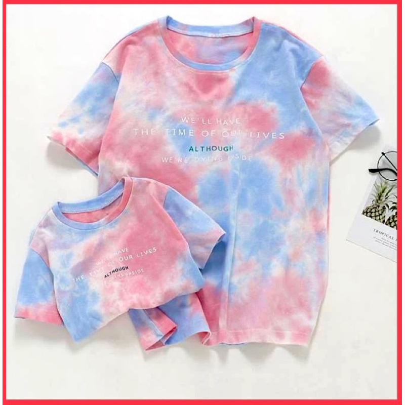 เสื้อสกรีนลายมัดย้อม ครอบครัว ✅พร้อมส่ง