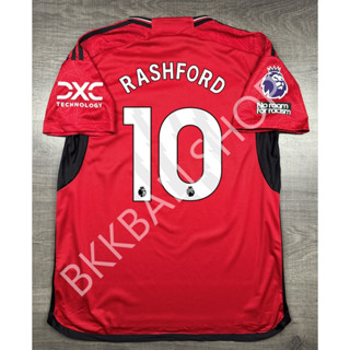 เสื้อฟุตบอล แมนยู Home เหย้า 2023/24 พร้อมอาร์มพรีเมียร์ลีค No Room เบอร์ชื่อ 10 RASHFORD