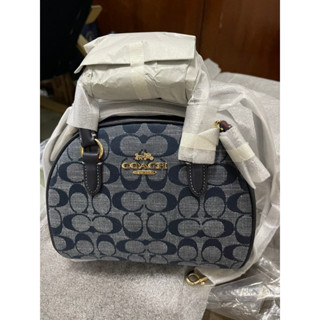 coach Sydney Satchel In Signature Chambray