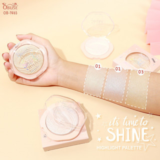 Ob-1465 OBUSE SHINE HIGHLIGHT PALETTE เพิ่มความฉ่ำโกลว์ ให้ใบหน้า สวยโดดเด่นเกินใคร