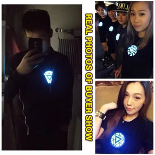 เสื้อยืดไฟ LED เตาปฎิกรณ์ ARC จาก IRON MAN ไอรอนแมน เตาปฎิกรณ์อาร์ค เสื้อยืดแขนสั้นไฟ LED IRON MAN