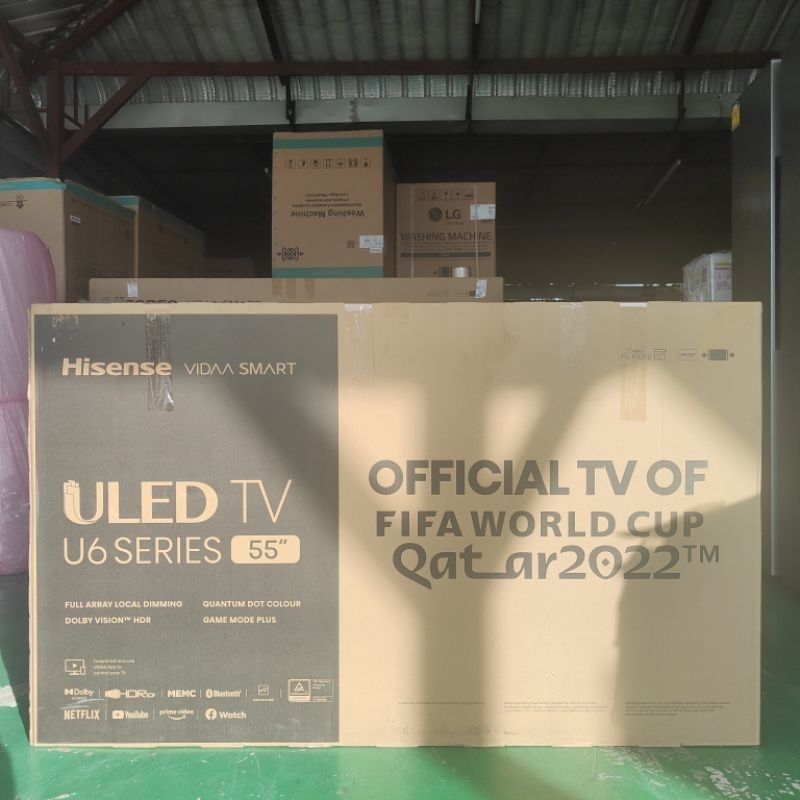 TV Hisense 55 นิ้ว รุ่น 55U6H VIDAA Smart TV UHD ULED 4K เกรดบีสินค้าตัวโชว์ ประกันร้าน 3 เดือน