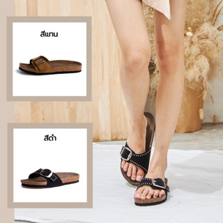 รองเท้าแตะเพื่อสุขภาพ Brexley รุ่น Amy Studs หนังแท้