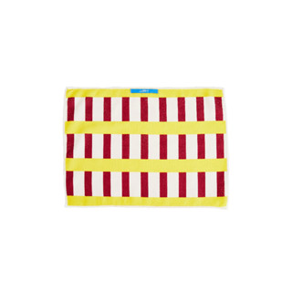 Yellow &amp; Red Stripe Towel ผ้าขนหนู ผ้าไมโครไฟเบอร์ ขนาด 30x40 cm