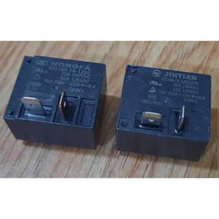 รีเลย์ HF2160-1A-12DE / JT2160-1A-12DE  รีเลย์เครื่องทำน้ำอุ่นไฟฟ้า,  รีเลย์เครื่องปรับอากาศ 30 A 4ขา Hongfa/Jintian