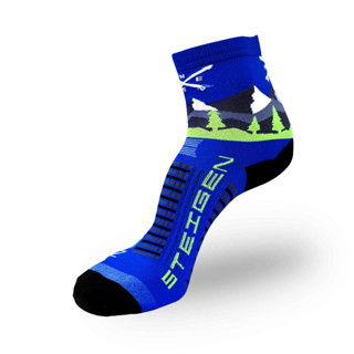 STEIGEN RUNNING SOCKS 1/2 LENGTH ลาย COMPASS - ถุงเท้าวิ่ง เนื้อผ้ายืดหยุ่น