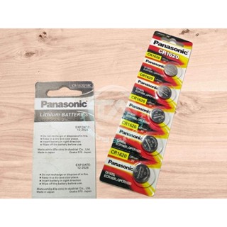 Panasonic ถ่านกระดุม ถ่านรีโมท Panasonic CR1620 3V Lithium จำนวน 1 ก้อน และ 1 แพ็ค 5 ก้อน