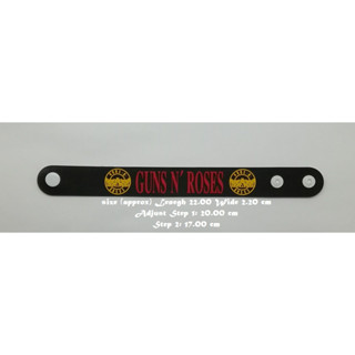 สร้อยข้อมือยาง Guns N Roses กําไลยางซิลิโคน แฟชั่น วงดนตรี กันน้ำ  silicone rubber wristband bracelet