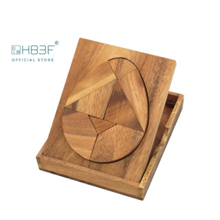 เกมส์ไม้ เกมแทงแกรมรูปไข่ Egg Tangram 2D ของเล่นไม้ ปริศนาเกมส์ไม้ Wooden Puzzle เสริมทักษะ เสริมพัฒนาการ Brain Teaser