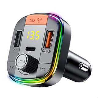 Yesido Y45 Bluetooth V5.0 FM Transmitter 18W PD + QC3.0 Dual USB Car Charger