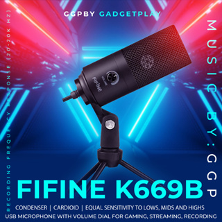 [กรุงเทพฯ ด่วน 1 ชั่วโมง] FIFINE K669B ไมโครโฟน USB Condenser สำหรับ Laptop, Mac, Windows - ประกันศุนย์ไทย