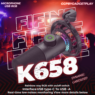 [กรุงเทพฯ ด่วน 1 ชั่วโมง] FIFINE K658 USB DYNAMIC CARDIOID MICROPHONE ไมโครโฟน USB  ไมโครโฟนไลฟ์