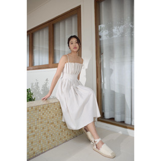 FABLAB DUNNE Camilia Dress (natural) เดรสสายเดี่ยวสไตล์มินิมอล